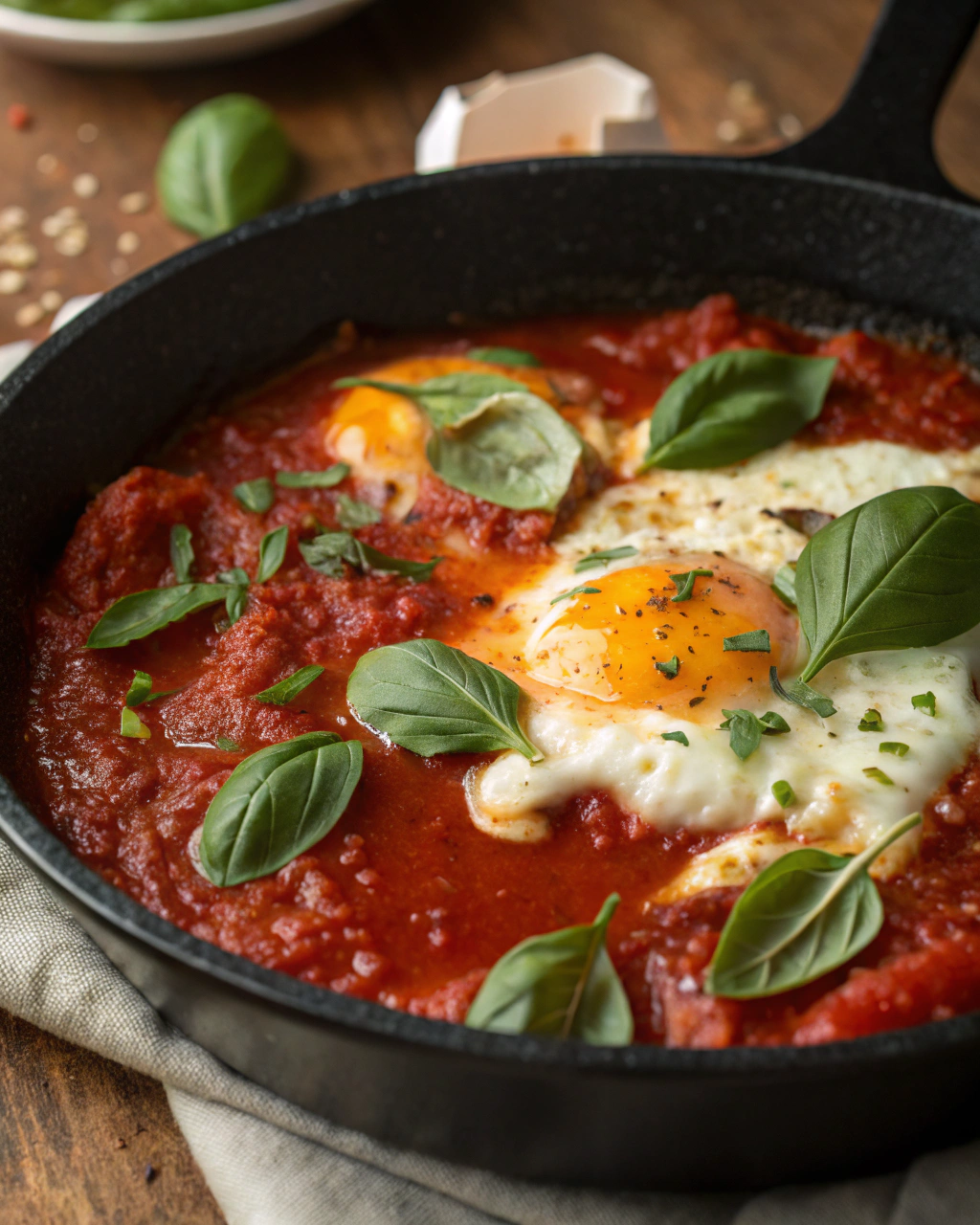 Uova al tegamino al pomodoro