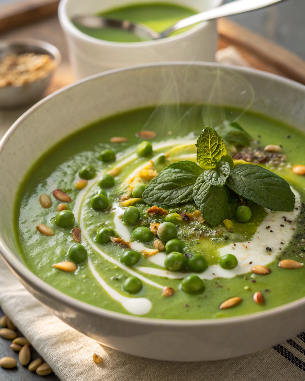 Vellutata di piselli veloce