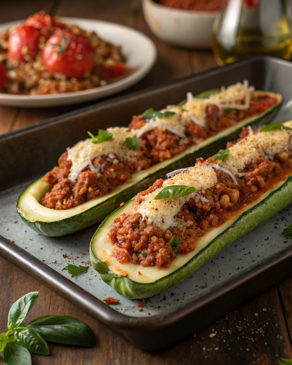 Zucchine ripiene di carne facili