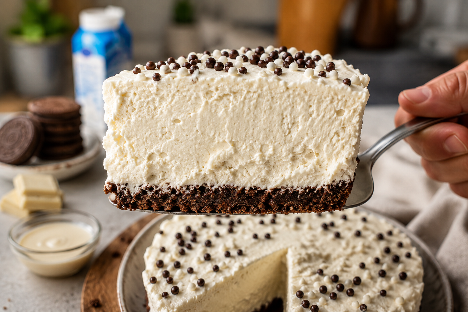 La cheesecake più semplice di sempre con 4 ingredienti… pronta in 5 minuti! 🤩