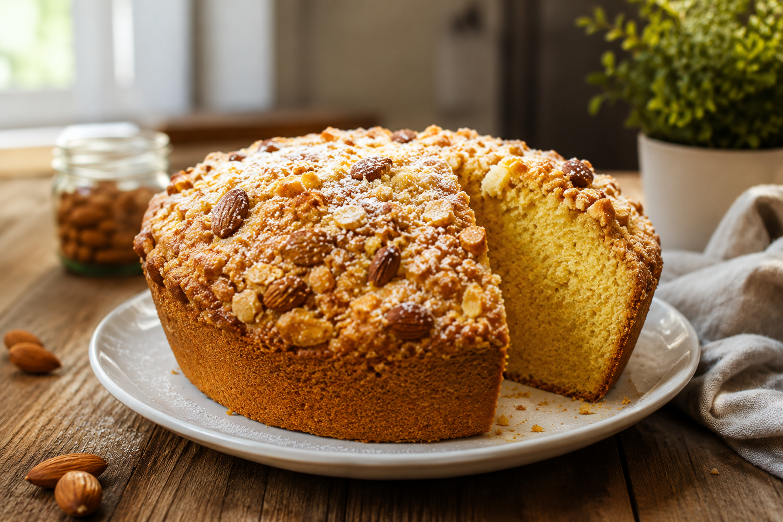 Torta di Pasqua alta e soffice in soli 5 minuti, un dolce che sorprende davvero! ✨ Descrizione La Torta di Pasqua è un dolce tradizionale tipico delle festività pasquali italiane, noto per la sua consistenza morbida e la sua altezza imponente. Questa versione speciale è pensata per essere preparata in soli 5 minuti, mantenendo la sofficità e il sapore autentico della torta classica. Ideale per rendere indimenticabile la colazione o la merenda pasquale con tutta la famiglia. Informazioni Tempo di preparazione: 5 minuti Tempo di cottura: 50 minuti Numero di porzioni: 8 persone Difficoltà: Facile Ingredienti Per l'impasto 300 g di farina 00 150 g di zucchero semolato 150 g di burro a temperatura ambiente 3 uova medie 120 ml di latte intero 1 bustina di lievito per dolci (16 g) 1 pizzico di sale 1 cucchiaino di estratto di vaniglia 50 g di mandorle tritate (opzionale) Per la decorazione zucchero a velo q.b. mandorle intere o scaglie di mandorla q.b. Preparazione Preriscalda il forno a 180°C in modalità statico e imburra uno stampo a ciambella alto del diametro di circa 22-24 cm. In una ciotola capiente, lavora il burro ammorbidito con lo zucchero fino a ottenere una crema soffice e chiara. Aggiungi le uova una alla volta, continuando a mescolare fino a completo assorbimento. Setaccia la farina con il lievito e il pizzico di sale, quindi incorporali poco per volta al composto alternando con il latte e l’estratto di vaniglia, mescolando delicatamente per evitare grumi. Se desideri, aggiungi le mandorle tritate per un tocco di croccantezza e aroma. Versa l’impasto nello stampo, livellandolo con una spatola, e decora la superficie con mandorle intere o scaglie. Cuoci in forno per circa 45-50 minuti, facendo la prova stecchino per verificarne la cottura: deve uscire asciutto. Una volta cotta, lascia intiepidire la torta nello stampo per 10 minuti prima di trasferirla su una gratella per far raffreddare completamente. Spolvera con zucchero a velo prima di servire per un effetto elegante e dolce. Consigli Utilizza ingredienti a temperatura ambiente per un impasto più omogeneo e soffice. Non aprire il forno nei primi 30 minuti di cottura per evitare che la torta si sgonfi. Puoi sostituire il burro con olio di semi per una versione più leggera, mantenendo però la stessa quantità. Conserva la torta in un contenitore ermetico o avvolta in pellicola trasparente per mantenerla morbida per 2-3 giorni. Servizio Servi la torta di Pasqua alta e soffice a colazione o a merenda, accompagnata da un buon caffè, tè o una tazza di latte. È perfetta anche come dolce da condividere durante il pranzo pasquale, magari decorata con frutta fresca o una crema leggera a base di mascarpone. Il suo profumo avvolgente e la consistenza delicata faranno felici grandi e piccini.