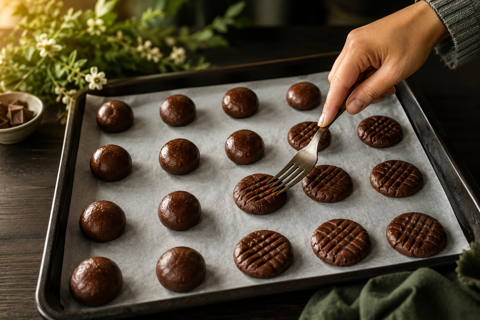 Biscotti in 5 minuti: la ricetta facile che si scioglie in bocca 😍 Descrizione Questi biscotti veloci sono la soluzione perfetta per una dolce pausa senza impegno. Croccanti fuori e morbidi dentro, si sciolgono in bocca con un sapore delicato di burro e vaniglia. Ideali per accompagnare il tè o il caffè, si preparano in un lampo anche all’ultimo momento. Informazioni Tempo di preparazione: 5 minuti Tempo di cottura: 12 minuti Numero di porzioni: 15 biscotti Difficoltà: Facile Ingredienti Per l'impasto 120 g di burro morbido 100 g di zucchero a velo 1 uovo medio 1 cucchiaino di estratto di vaniglia 220 g di farina 00 1 pizzico di sale 1 cucchiaino di lievito per dolci Preparazione Preriscalda il forno a 180°C e fodera una teglia con carta forno. In una ciotola capiente, lavora il burro morbido con lo zucchero a velo fino a ottenere una crema soffice. Aggiungi l’uovo e l’estratto di vaniglia, mescolando bene per amalgamare il tutto. Setaccia la farina con il lievito e il pizzico di sale, quindi uniscila gradualmente al composto, amalgamando con una spatola o con le mani fino a ottenere un impasto morbido ma compatto. Forma delle palline di impasto di circa 2-3 cm di diametro e disponile sulla teglia, schiacciandole leggermente con il palmo della mano o con una forchetta. Cuoci in forno per circa 12 minuti, finché i bordi cominciano a dorarsi leggermente, mantenendo il centro morbido. Lascia raffreddare i biscotti qualche minuto sulla teglia prima di trasferirli su una gratella per raffreddare completamente. Consigli Usa burro a temperatura ambiente per facilitare l’impasto e ottenere biscotti più soffici. Se preferisci biscotti più croccanti, allunga la cottura di 2-3 minuti controllandoli attentamente. Puoi aggiungere all’impasto gocce di cioccolato o scorza grattugiata di limone per una variante aromatica. Conserva i biscotti in una scatola di latta o in un contenitore ermetico per mantenerli fragranti fino a 4 giorni. Servizio Servi questi biscotti appena tiepidi con una tazza di tè caldo o un cappuccino cremoso. Sono perfetti anche da offrire come dolcezza semplice durante una merenda o come accompagnamento a marmellate e creme spalmabili.