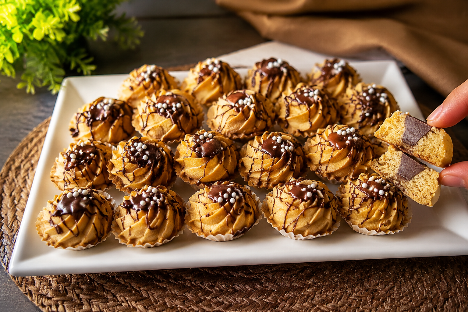 Il tortino al cioccolato che si scioglie in bocca in soli 5 minuti di magia 👌✨ Descrizione Un piccolo capolavoro di golosità, il tortino al cioccolato è un dessert dal cuore morbido e fondente che si scioglie delicatamente in bocca. La sua preparazione rapida lo rende perfetto per una coccola improvvisata o per stupire gli ospiti con un dolce elegante e avvolgente. Ideale per chi ama il cioccolato intenso, questa ricetta esalta la semplicità e la velocità senza rinunciare al gusto e alla consistenza setosa. Informazioni Tempo di preparazione: 10 minuti Tempo di cottura: 5 minuti Numero di porzioni: 4 tortini Difficoltà: Facile Ingredienti Per il tortino 120 g di cioccolato fondente (minimo 70% cacao) 80 g di burro 2 uova medie 70 g di zucchero semolato 20 g di farina 00 Un pizzico di sale Burro e cacao in polvere per gli stampini Preparazione Preriscalda il forno a 220°C in modalità statica. Imburra generosamente quattro stampini da tortino (diametro circa 8 cm) e spolverali con cacao in polvere, eliminando l'eccesso. In una ciotola resistente al calore, sciogli insieme il cioccolato fondente spezzettato e il burro a bagnomaria, mescolando delicatamente fino a ottenere un composto liscio e omogeneo. In un’altra ciotola, sbatti le uova con lo zucchero e un pizzico di sale fino a ottenere un composto chiaro e spumoso. Unisci il cioccolato fuso alle uova mescolando con una spatola con movimenti delicati dal basso verso l’alto per non smontare il composto. Setaccia la farina e incorporala gradualmente al composto di cioccolato, amalgamando con cura fino a ottenere un impasto fluido e omogeneo. Dividi l’impasto negli stampini preparati e posizionali sulla teglia da forno. Cuoci nel forno già caldo per 4-5 minuti: la superficie dovrà risultare compatta mentre l’interno resterà morbido e leggermente fluido. Estrai i tortini dal forno e lasciali riposare un minuto, quindi sformali delicatamente aiutandoti con un coltello lungo il bordo dello stampino. Consigli Usa cioccolato di qualità per un sapore intenso e una migliore scioglievolezza. Non cuocere troppo il tortino, altrimenti il cuore perderà la sua consistenza morbida e cremosa. Puoi preparare gli ingredienti in anticipo e infornare solo al momento di servire per mantenere il cuore caldo e fondente. Per una variante più cremosa, aggiungi un cucchiaio di panna fresca all’impasto di cioccolato fuso. Servizio Servi i tortini al cioccolato immediatamente, accompagnandoli con una pallina di gelato alla vaniglia o panna montata fresca. Sono perfetti per una cena romantica o come dolce speciale da condividere in un attimo di coccole.