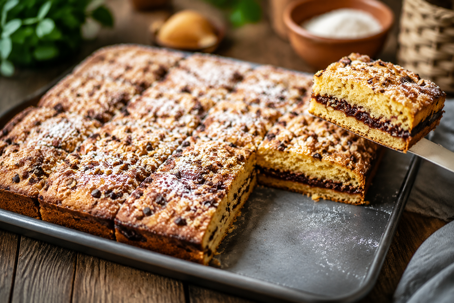 La torta della nonna con solo 2 uova che si scioglie in bocca 👌 Descrizione La tradizionale torta della nonna, con una crema pasticcera morbida e una frolla fragrante, qui rivisitata in una versione più leggera con solo 2 uova. Il risultato è un dolce che si scioglie in bocca, perfetto per ogni occasione, dal tè pomeridiano alle feste in famiglia. Informazioni Tempo di preparazione: 30 minuti Tempo di cottura: 40 minuti Numero di porzioni: 8 persone Difficoltà: Media Ingredienti Per la pasta frolla 250 g farina 00 100 g zucchero a velo 2 uova medie 100 g burro freddo 1 pizzico di sale Scorza grattugiata di 1 limone Per la crema pasticcera 500 ml latte intero 2 tuorli d'uovo 80 g zucchero semolato 40 g farina 00 1 stecca di vaniglia o 1 cucchiaino di estratto di vaniglia Per decorare Zucchero a velo q.b. Pinoli tostati 30 g Preparazione Prepara la pasta frolla: metti la farina con lo zucchero a velo, il pizzico di sale e la scorza di limone in una ciotola. Aggiungi il burro freddo a pezzetti e lavora velocemente con la punta delle dita fino a ottenere un composto sabbioso. Aggiungi le 2 uova intere e impasta rapidamente fino a formare un panetto omogeneo. Avvolgilo nella pellicola trasparente e lascia riposare in frigorifero per almeno 30 minuti. Nel frattempo prepara la crema pasticcera: scalda il latte con la vaniglia fino a sfiorare il bollore. In una ciotola monta i tuorli con lo zucchero fino a renderli chiari e spumosi; incorpora la farina setacciata. Versa lentamente il latte caldo sul composto di uova, mescolando continuamente. Ritorna tutto sul fuoco basso e cuoci la crema mescolando con una frusta finché si addensa (circa 5-7 minuti). Trasferisci in una ciotola, copri con pellicola a contatto e lascia raffreddare. Preriscalda il forno a 180°C. Dividi la pasta frolla in due terzi e un terzo: stendi la parte più grande e fodera uno stampo da 24 cm imburrato e infarinato, creando un bordo alto circa 3 cm. Versa la crema pasticcera ormai fredda sulla base di frolla. Stendi l'altra parte di pasta e chiudi la torta sigillando bene i bordi. Distribuisci i pinoli sulla superficie e cuoci in forno preriscaldato per circa 35-40 minuti, finché la superficie sarà dorata. Estrai la torta dal forno, lasciala raffreddare completamente, quindi spolvera con zucchero a velo prima di servire. Consigli Non lavorare troppo la pasta frolla per evitare che diventi dura dopo la cottura. Lascia raffreddare la crema coperta con pellicola a contatto per evitare la formazione della pelle in superficie. Se preferisci, puoi sostituire i pinoli con mandorle a lamelle per una variante più croccante. Conserva la torta in frigorifero e consumala entro 2-3 giorni per mantenere la freschezza della crema. Servizio Servi la torta della nonna tagliata a fette, accompagnata da un buon tè o caffè. È perfetta come dolce per il pomeriggio o per concludere una cena in famiglia. Puoi anche aggiungere un cucchiaio di panna montata o una pallina di gelato alla vaniglia per renderla ancora più golosa.