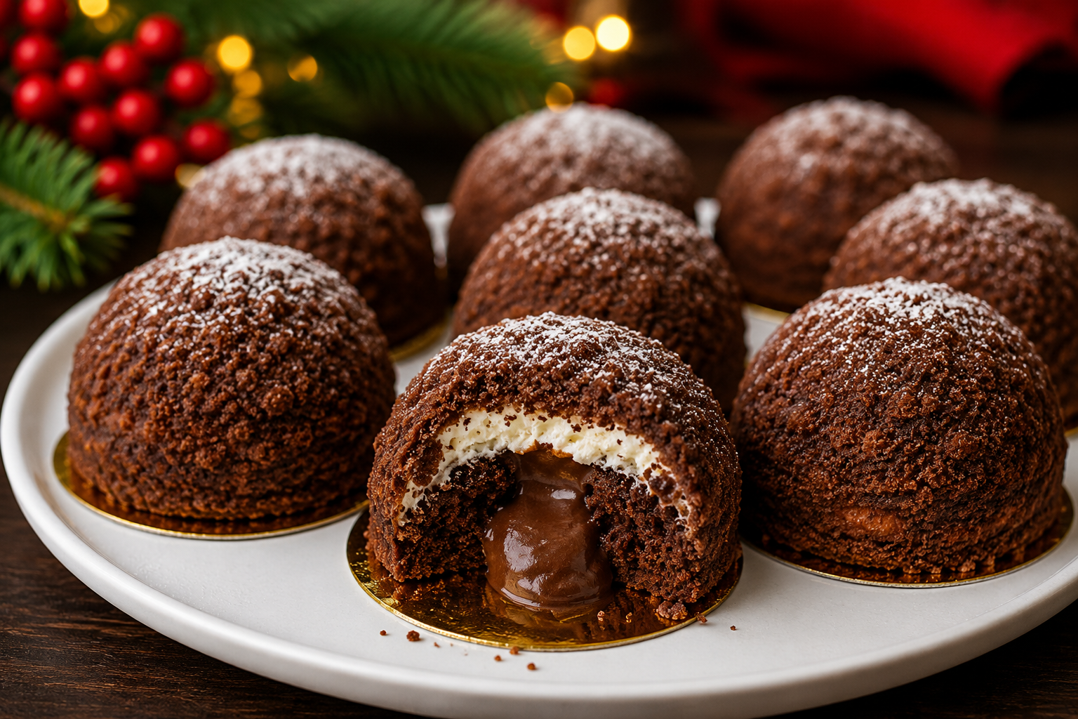 La torta di Natale al cioccolato che si scioglie in bocca in 5 minuti di preparazione 😍