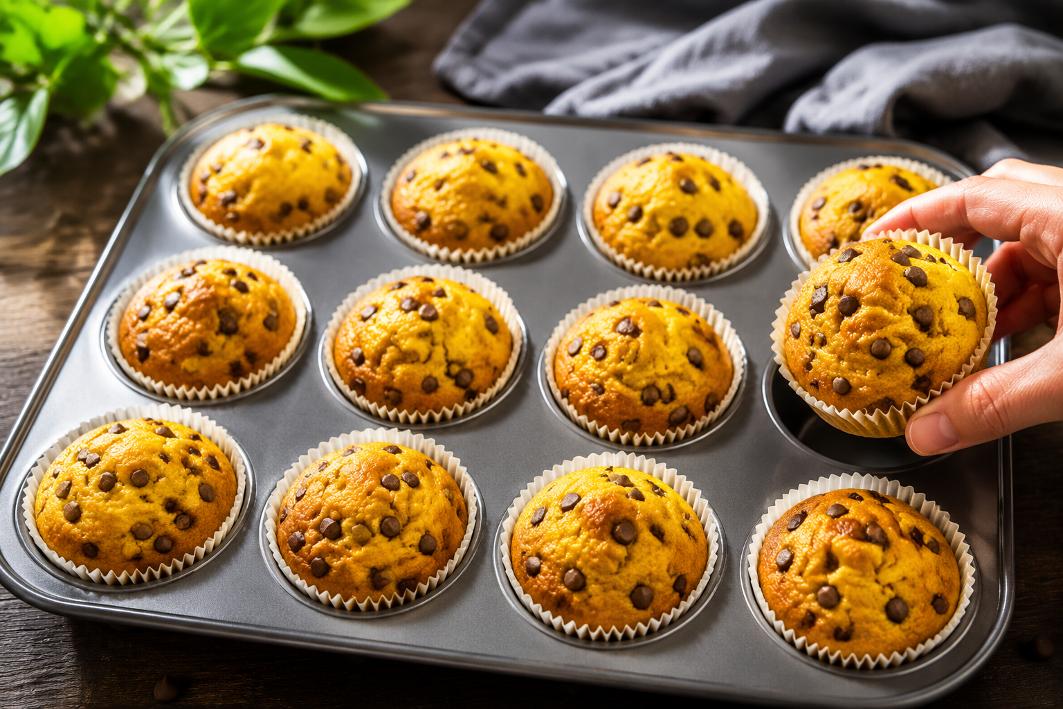 Muffin zucca e cioccolato, soffici e golosi: la ricetta perfetta in 5 minuti 🍫✨ Descrizione I muffin zucca e cioccolato sono dolcetti autunnali, soffici e profumati, che uniscono la dolcezza delicata della zucca al gusto intenso del cioccolato fondente. Facili e veloci da preparare, sono perfetti come merenda, colazione o per una pausa golosa in qualsiasi momento della giornata. Informazioni Tempo di preparazione: 5 minuti Tempo di cottura: 20 minuti Numero di porzioni: 8 muffin Difficoltà: Facile Ingredienti Per l'impasto 200 g di purea di zucca cotta e frullata 150 g di farina 00 50 g di zucchero di canna 1 uovo 80 ml di olio di semi di girasole 80 ml di latte 1 cucchiaino di lievito per dolci (circa 5 g) 1 cucchiaino di cannella in polvere 1 pizzico di sale Per il cioccolato 100 g di gocce di cioccolato fondente Preparazione Preriscalda il forno a 180°C e prepara una teglia da muffin con i pirottini di carta. In una ciotola capiente, sbatti l’uovo con lo zucchero di canna fino a ottenere un composto chiaro e spumoso. Aggiungi l’olio di semi, il latte e la purea di zucca, mescolando bene per amalgamare gli ingredienti liquidi. Setaccia insieme la farina, il lievito, la cannella e un pizzico di sale: incorpora gradualmente gli ingredienti secchi nel composto umido, mescolando delicatamente con una spatola o un cucchiaio, senza lavorare troppo l’impasto. Unisci le gocce di cioccolato fondente, mescolando ancora con delicatezza per distribuirle uniformemente. Riempi i pirottini per muffin fino a circa 3/4 della loro capienza. Cuoci in forno già caldo per 18-20 minuti. Verifica la cottura con uno stecchino: deve uscire asciutto o con poche briciole attaccate. Lascia raffreddare i muffin nella teglia per 5 minuti prima di trasferirli su una gratella per farli raffreddare completamente. Consigli Per ottenere una purea di zucca veloce, cuoci la zucca a pezzetti al microonde con un po’ d’acqua per circa 8-10 minuti. Se preferisci, sostituisci il latte vaccino con latte vegetale (mandorla, avena) per una versione più leggera o vegana. Non mescolare troppo l’impasto per evitare muffin gommosi: l’impasto deve rimanere leggermente grumoso. Per una nota extra golosa, aggiungi un cucchiaino di estratto di vaniglia all’impasto. Servizio Servi i muffin zucca e cioccolato tiepidi o a temperatura ambiente, magari accompagnati da una crema di mascarpone o una spolverata di zucchero a velo. Sono ideali per una colazione autunnale o una merenda confortante, perfetti da portare anche fuori casa per uno snack goloso e sano.