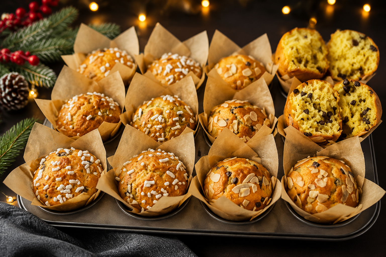 Panettoni muffin in 5 minuti: la ricetta facile che tutti ti chiederanno 😍