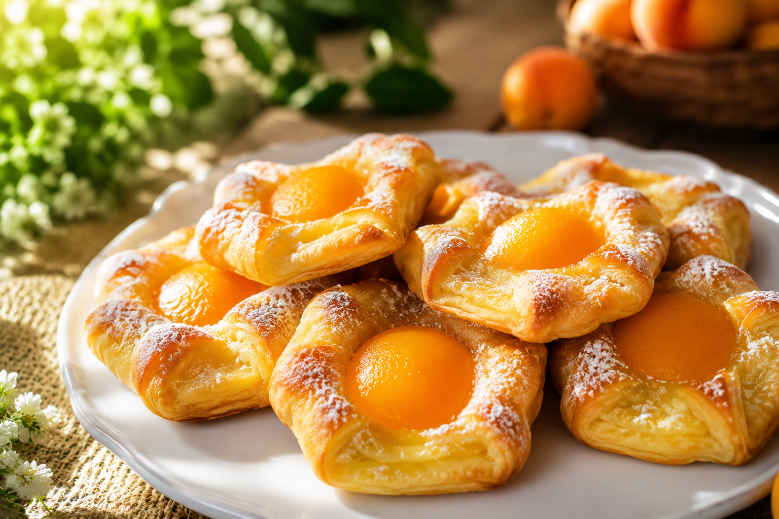 Pesche in 5 minuti: il dessert che si scioglie in bocca, facile e irresistibile 😍 Descrizione Le pesche in 5 minuti sono un dessert fresco, delicato e dal sapore dolce e avvolgente. Morbide palline di pan di Spagna bagnate in uno sciroppo leggero e farcite con crema o marmellata, richiamano la classica dolcezza della pesca ma in una versione rapidissima e senza cottura. Perfette per una preparazione last minute, piacciono a grandi e piccini e si sciolgono in bocca ad ogni assaggio. Informazioni Tempo di preparazione: 5 minuti Tempo di cottura: 0 minuti Numero di porzioni: 4 persone Difficoltà: Facile Ingredienti Per le mini pesche 200 g di pan di Spagna già pronto (o savoiardi sbriciolati) 100 g di marmellata di albicocche o pesche 150 ml di acqua 50 g di zucchero 2 cucchiai di succo di limone Colorante alimentare rosso o rosa (facoltativo) Zucchero semolato q.b. per la finitura Per la crema di farcitura 100 g di mascarpone 50 g di panna fresca liquida 20 g di zucchero a velo Mezza bacca di vaniglia o 1 cucchiaino di estratto di vaniglia Preparazione Prepara lo sciroppo: versa in un pentolino l’acqua con lo zucchero e il succo di limone, scalda a fuoco medio finché lo zucchero si scioglie completamente poi spegni e lascia raffreddare. Se vuoi, aggiungi qualche goccia di colorante per ottenere il classico colore pesca. Prepara la crema: monta la panna fresca con lo zucchero a velo e la vaniglia fino a ottenere una consistenza morbida ma ferma. Incorpora delicatamente il mascarpone con una spatola, mescolando dal basso verso l’alto. Sbriciola grossolanamente il pan di Spagna in una ciotola ampia. Bagna poco per volta con lo sciroppo raffreddato, mescolando delicatamente per non farlo diventare troppo molle. Forma delle palline con le mani leggermente umide, schiacciale leggermente ed imbottiscile con un cucchiaino di crema o marmellata, poi richiudi dando la forma di una pesca. Passa delicatamente ogni pesca nello zucchero semolato per simulare la peluria tipica del frutto. Se vuoi un effetto più realistico, spennella leggermente la superficie con un velo di marmellata diluita e aggiungi una piccola fogliolina di menta o un rametto di rosmarino come stecco. Metti in frigorifero per qualche minuto prima di servire: il dolce sarà fresco, morbido e pronto da gustare. Consigli Utilizza pan di Spagna oppure savoiardi freschi per ottenere una consistenza morbida e leggermente umida. Non esagerare con lo sciroppo per evitare che le palline diventino troppo molli o si disfino. La crema di farcitura può essere sostituita con una semplice confettura freschissima per una versione più leggera. Per un tocco in più, puoi aggiungere qualche goccia di liquore come il Maraschino allo sciroppo. Servizio Servi le pesche su un piatto da portata guarnendo con foglioline di menta fresca o rametti di rosmarino per richiamare il gambo del frutto. Ideali come dessert estivo, si accompagnano bene con un bicchierino di vino dolce o un tè freddo aromatico. Perfette anche per stupire gli ospiti con un dolce semplice, veloce e dal grande effetto estetico.