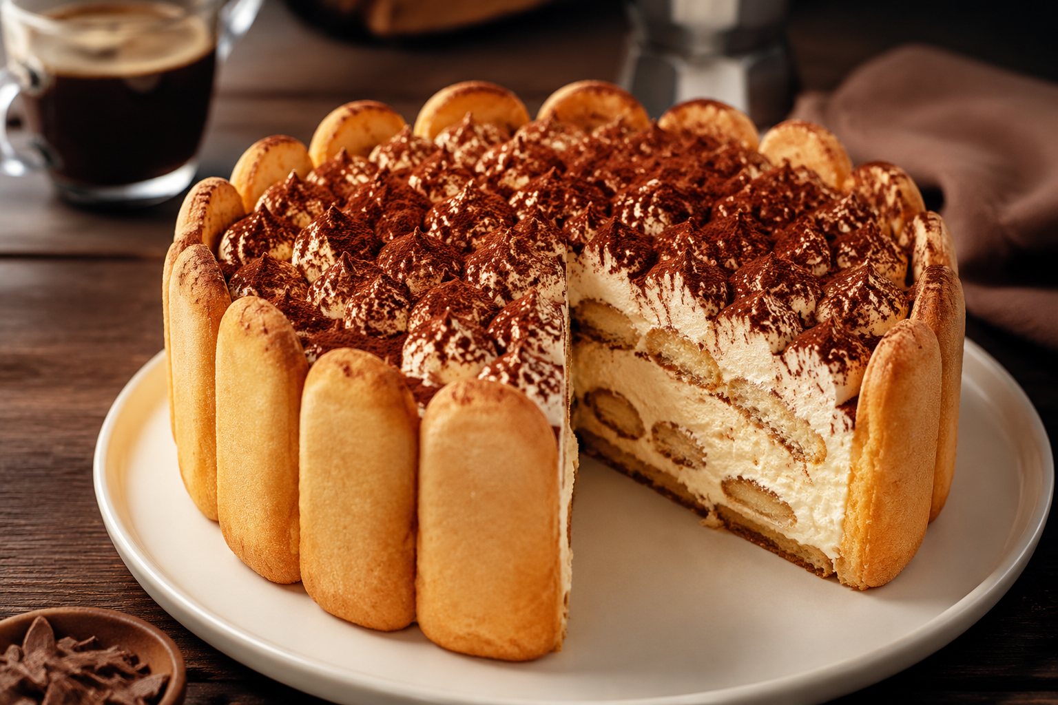 Solo 10 minuti per un dessert al caffè senza cottura che conquista il palato ☕️✨ Descrizione Un dessert veloce e goloso a base di caffè che non richiede cottura, perfetto per chi ama i sapori intensi e cremosi. La combinazione di panna montata, mascarpone e caffè dà vita a una crema vellutata e avvolgente, arricchita da un tocco di biscotti croccanti. Ideale come chiusura leggera e raffinata dopo un pranzo o una cena speciali. Informazioni Tempo di preparazione: 10 minuti Tempo di cottura: 0 minuti Numero di porzioni: 4 porzioni Difficoltà: Facile Ingredienti Per la crema al caffè 250 g di mascarpone 150 ml di panna fresca da montare 50 ml di caffè espresso forte, raffreddato 50 g di zucchero a velo 1 cucchiaino di estratto di vaniglia Per la base croccante 80 g di biscotti secchi tipo savoiardi o digestive 1 cucchiaio di cacao amaro in polvere Preparazione Prepara il caffè espresso e lascialo raffreddare completamente. In una ciotola capiente, monta la panna fresca con lo zucchero a velo e l’estratto di vaniglia fino ad ottenere una consistenza morbida ma ferma. In un'altra ciotola, ammorbidisci il mascarpone mescolandolo brevemente con una spatola per renderlo cremoso. Unisci delicatamente il mascarpone alla panna montata, premurandoti di mescolare dal basso verso l’alto per non smontare il composto. Aggiungi il caffè freddo al composto cremoso e amalgama con movimenti delicati fino a ottenere una crema uniforme. Sbriciola grossolanamente i biscotti e mescolali con il cacao amaro in polvere. Distribuisci una parte dei biscotti sbriciolati sul fondo di quattro coppette o bicchieri trasparenti. Riempi ogni coppetta con la crema al caffè, livellandola con un cucchiaio, e completa con un’ulteriore spolverata di biscotti e cacao. Mett i dessert in frigorifero per almeno 5 minuti prima di servire, oppure gustali subito per un effetto più fresco e morbido. Consigli Usa un caffè fatto con una macchina espresso per un sapore più intenso e autentico. Puoi sostituire i biscotti con granella di nocciole o mandorle per una variante croccante diversa. Se preferisci un dolce meno dolce, riduci lo zucchero a velo nella panna montata. Per una presentazione elegante, aggiungi alcune scaglie di cioccolato fondente sopra il dessert. Servizio Servi il dessert al caffè in coppe o bicchieri trasparenti per valorizzare gli strati di crema e biscotti. È ideale dopo un pasto soprattutto nelle serate estive o quando si ha poco tempo a disposizione ma si vuole stupire con un dolce raffinato. Accompagna con qualche chicco di caffè ricoperto di cioccolato per un tocco in più di golosità.