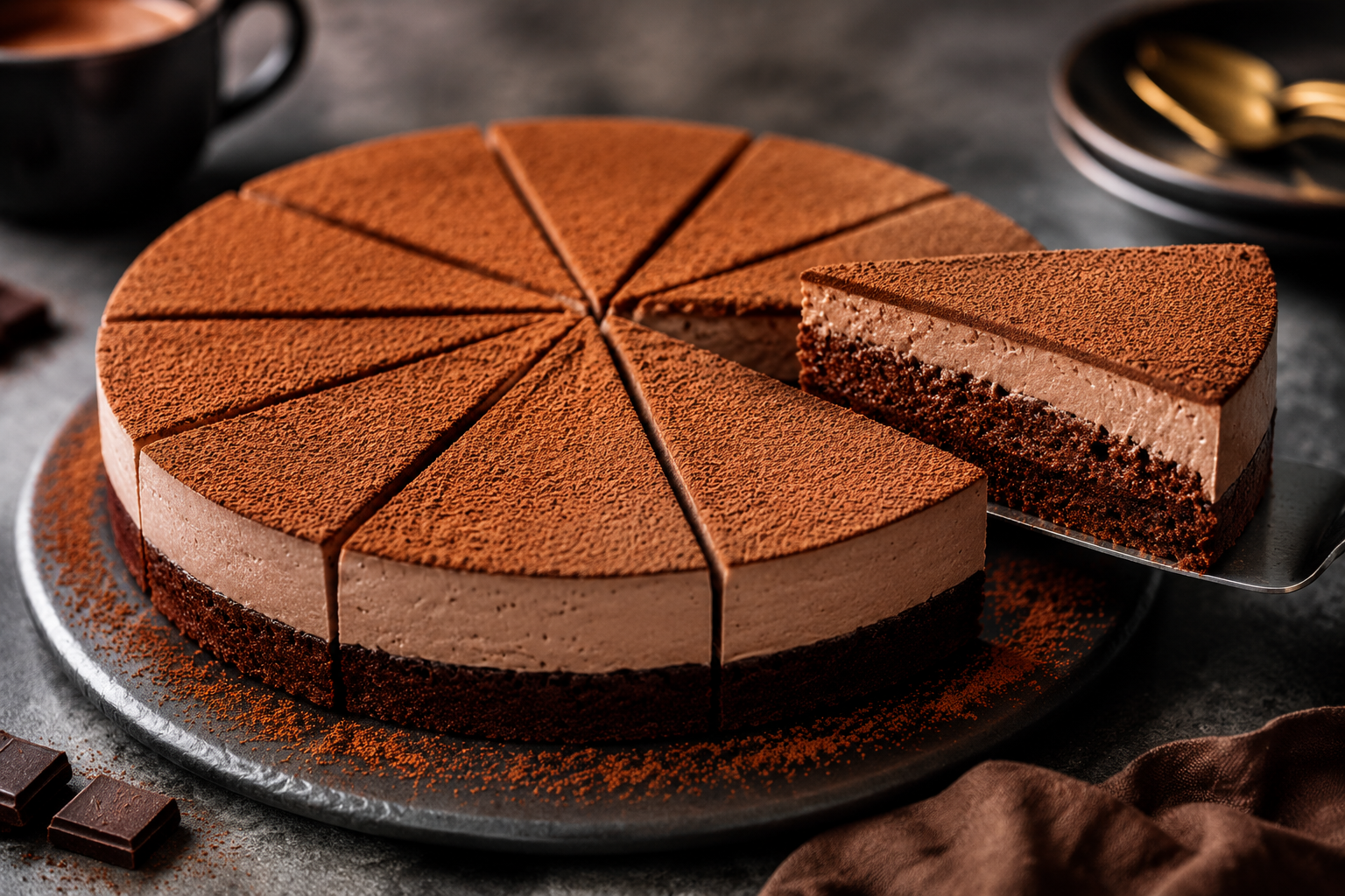 Solo 5 cucchiai per una torta al cioccolato che si scioglie in bocca 😍 Descrizione Questa torta al cioccolato richiede solo cinque cucchiai di ingredienti semplici e veloci da dosare, per un dolce intenso, morbido e dal sapore avvolgente. Ideale quando si ha poco tempo ma tanta voglia di un dessert goloso che si scioglie in bocca. Perfetta per un momento di coccola o da servire a sorpresa agli ospiti. Informazioni Tempo di preparazione: 10 minuti Tempo di cottura: 20 minuti Numero di porzioni: 6 persone Difficoltà: Facile Ingredienti Per l'impasto 5 cucchiai (circa 100 g) di farina 00 5 cucchiai (circa 100 g) di zucchero semolato 5 cucchiai (circa 40 g) di cacao amaro 5 cucchiai (75 ml) di latte intero 5 cucchiai (75 ml) di olio di semi di girasole 2 uova medie 1 cucchiaino di lievito per dolci (circa 4 g) Un pizzico di sale 1 cucchiaino di estratto di vaniglia (opzionale) Preparazione Accendi il forno a 180°C in modalità statica e prepara una tortiera rotonda di circa 20 cm di diametro, ungendo leggermente e infarinando. In una ciotola capiente, unisci farina, zucchero, cacao, lievito e sale; mescola bene con una frusta per distribuire uniformemente gli ingredienti secchi. In un’altra ciotola, sbatti le uova con il latte, l’olio e l’estratto di vaniglia fino a ottenere un composto omogeneo. Versa lentamente i liquidi negli ingredienti secchi, mescolando delicatamente con una spatola o cucchiaio fino a ottenere un impasto liscio e senza grumi, ma non lavorarlo troppo. Trasferisci l’impasto nello stampo preparato e livella la superficie con il dorso del cucchiaio. Cuoci in forno per 18-20 minuti: verifica la cottura infilando uno stecchino, che deve uscire con poche briciole umide. Lascia raffreddare nella tortiera per 10 minuti, poi sforma su una gratella e fai raffreddare completamente. Consigli Per un gusto più intenso, utilizza cacao di qualità e preferibilmente amaro. Non esagerare con la cottura per mantenere la torta morbida e umida all’interno. Puoi sostituire il latte con latte vegetale per una versione senza lattosio. Servi con una spolverata di zucchero a velo o una pallina di gelato alla vaniglia per un tocco speciale. Servizio Questa torta al cioccolato si presta a essere servita semplice o accompagnata da panna montata, gelato oppure frutti di bosco freschi. È perfetta per merende golose, feste in famiglia o come dolce della domenica. Tagliala a fette e gusta subito per assaporare la sua morbidezza che si scioglie in bocca.