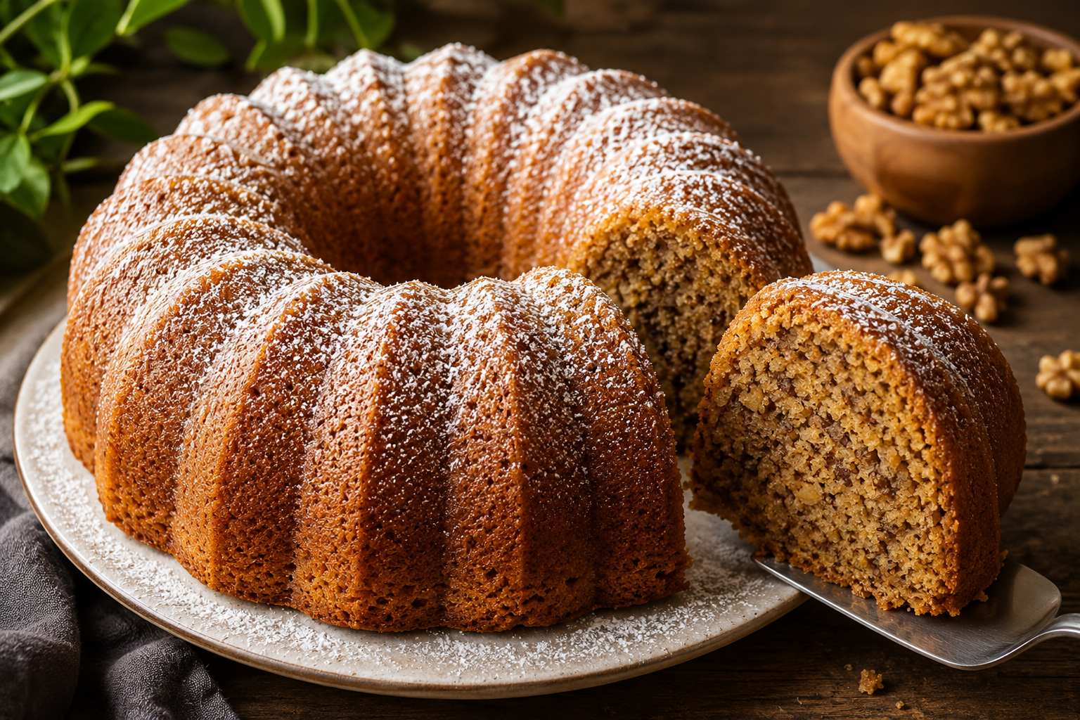 Torta alle noci pronta in 5 minuti: si scioglie in bocca e conquista tutti 😍 Descrizione Questa torta alle noci è una delizia velocissima da preparare, ideale per quando si ha poco tempo ma si vuole stupire con un dolce fragrante e morbidissimo. Grazie all’utilizzo di ingredienti semplici e alla preparazione istantanea, si scioglie in bocca regalando una piacevole dolcezza e un intenso aroma di noci tostate. Perfetta per una merenda, un dopocena improvvisato o un’occasione speciale senza stress. Informazioni Tempo di preparazione: 5 minuti Tempo di cottura: 25 minuti Numero di porzioni: 6 Difficoltà: Facile Ingredienti Per l'impasto 150 g di farina 00 100 g di zucchero semolato 100 g di noci sgusciate 2 uova 80 ml di olio di semi di girasole 80 ml di latte intero 1 bustina di lievito per dolci (circa 16 g) 1 pizzico di sale 1 cucchiaino di estratto di vaniglia (facoltativo) Per la decorazione Qualche gheriglio di noce intero Zucchero a velo q.b. Preparazione Preriscalda il forno a 180°C e imburra o rivesti con carta da forno uno stampo rotondo da 20 cm di diametro. Trita grossolanamente le noci e tienile da parte. In una ciotola capiente, monta leggermente le uova con lo zucchero fino a ottenere un composto chiaro e spumoso. Aggiungi l’olio di semi, il latte e l’estratto di vaniglia, mescolando delicatamente. Unisci la farina, il lievito e il pizzico di sale setacciati, mescolando con una spatola dal basso verso l’alto per non smontare il composto. Incorpora le noci tritate, distribuendole omogeneamente nell’impasto. Versa il composto nello stampo, livellando la superficie con una spatola, e decora con qualche gheriglio di noce intero. Cuoci in forno per circa 25 minuti, o fino a quando la superficie sarà dorata e uno stecchino inserito nel centro uscirà pulito. Lascia raffreddare la torta per almeno 10 minuti prima di sformarla. Spolvera con zucchero a velo prima di servire. Consigli Per un aroma più intenso, tosta le noci in padella per qualche minuto prima di tritarle. Se preferisci una versione più leggera, sostituisci l’olio di semi con pari quantità di yogurt bianco naturale. Utilizza uova a temperatura ambiente per un impasto più soffice e ben montato. Conserva la torta in un contenitore ermetico per mantenerla morbida fino a 3 giorni. Servizio Servi la torta alle noci a temperatura ambiente, accompagnandola con una tazza di tè o caffè per una pausa golosa. È perfetta anche come dolce da colazione o dessert leggero. Per un tocco in più, aggiungi una cucchiaiata di panna montata o crema chantilly accanto.