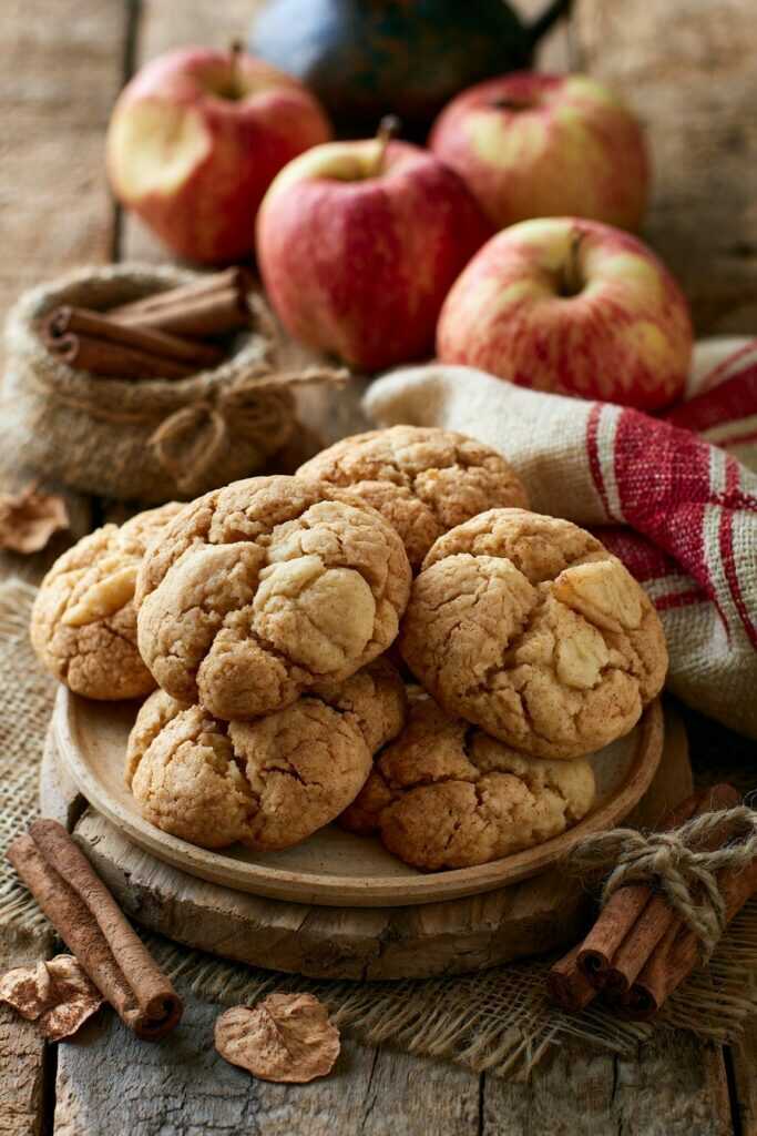 Biscotti morbidi alle mele e cannella, semplici e profumati