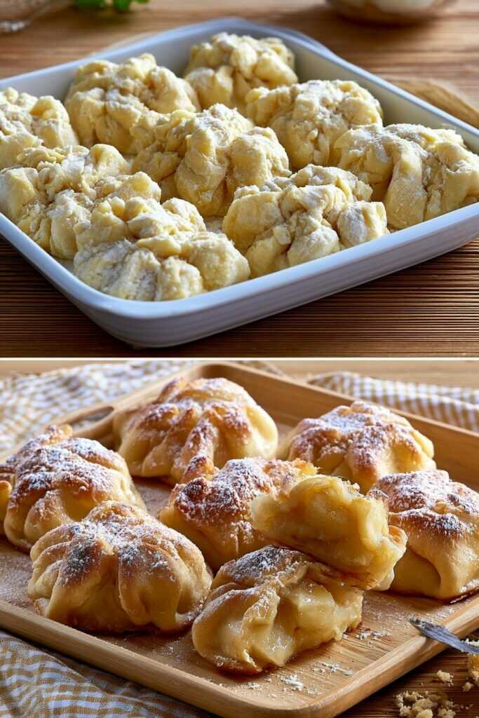 Fagottini di ricotta ripieni di mele caramellate