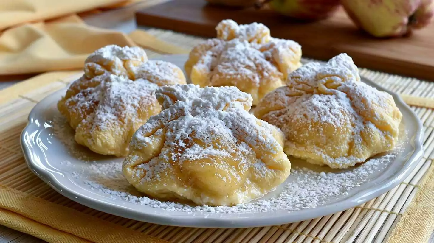Fagottini di ricotta ripieni di mele caramellate