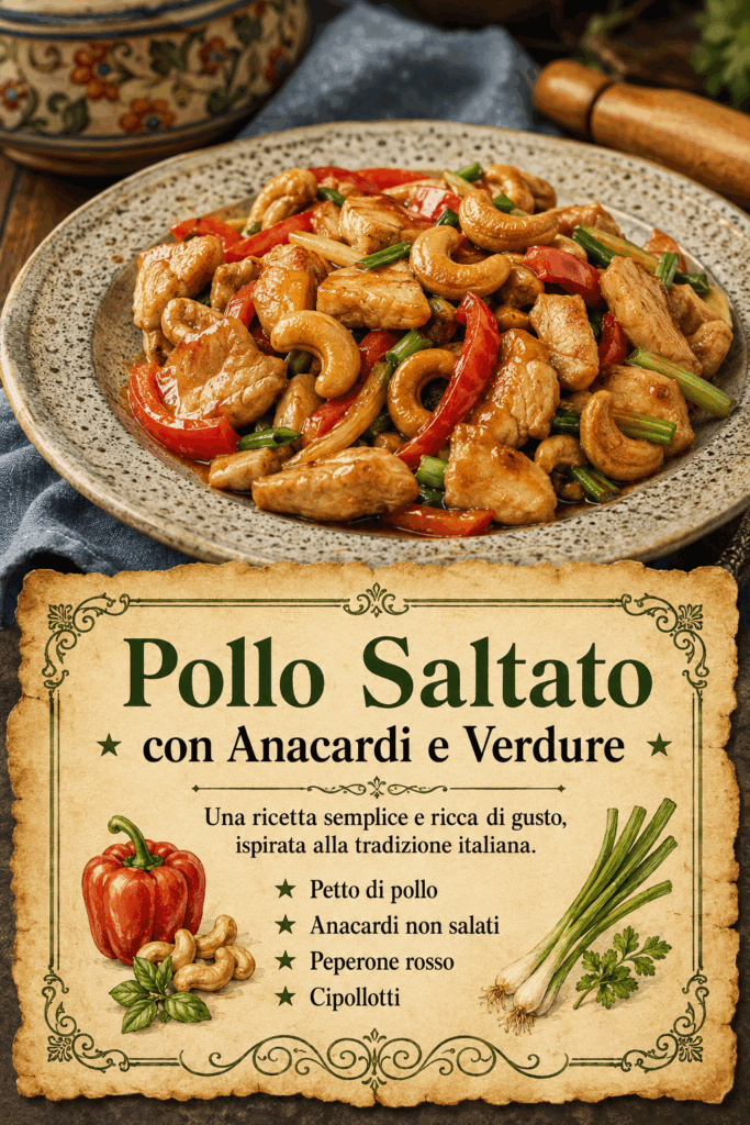 Pollo Saltato con Anacardi e Verdure