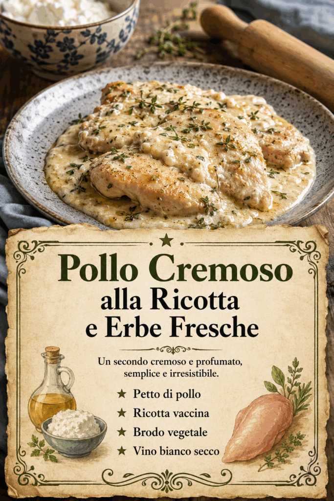 Pollo Cremoso alla Ricotta e Erbe Fresche