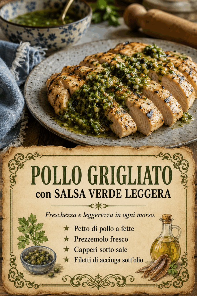 Pollo Grigliato con Salsa Verde Leggera