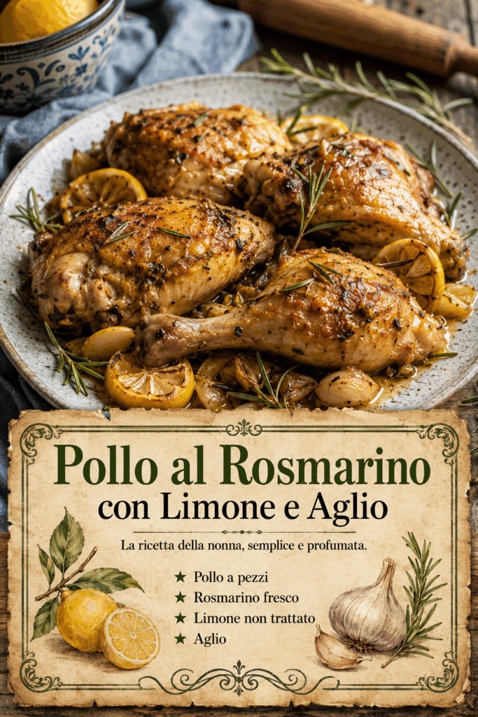 Pollo al Rosmarino con Limone e Aglio