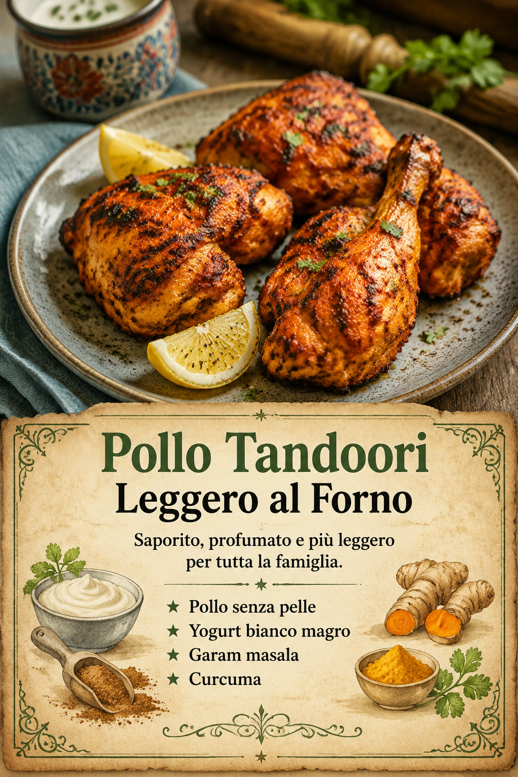 Pollo Tandoori Leggero al Forno