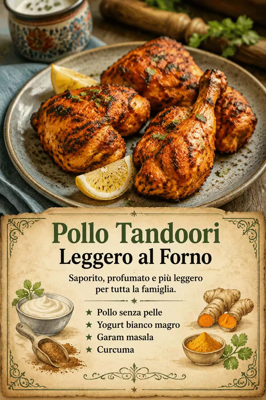 Pollo Tandoori Leggero al Forno