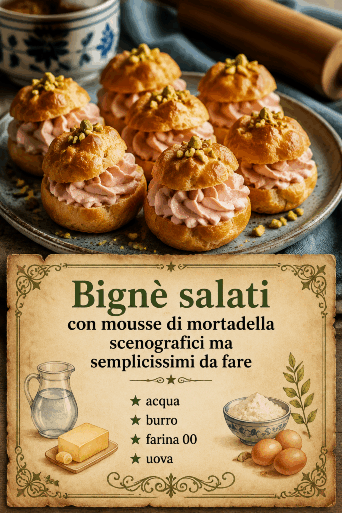 Bignè salati con mousse di mortadella: come farli gonfiare bene senza che si sgonfino