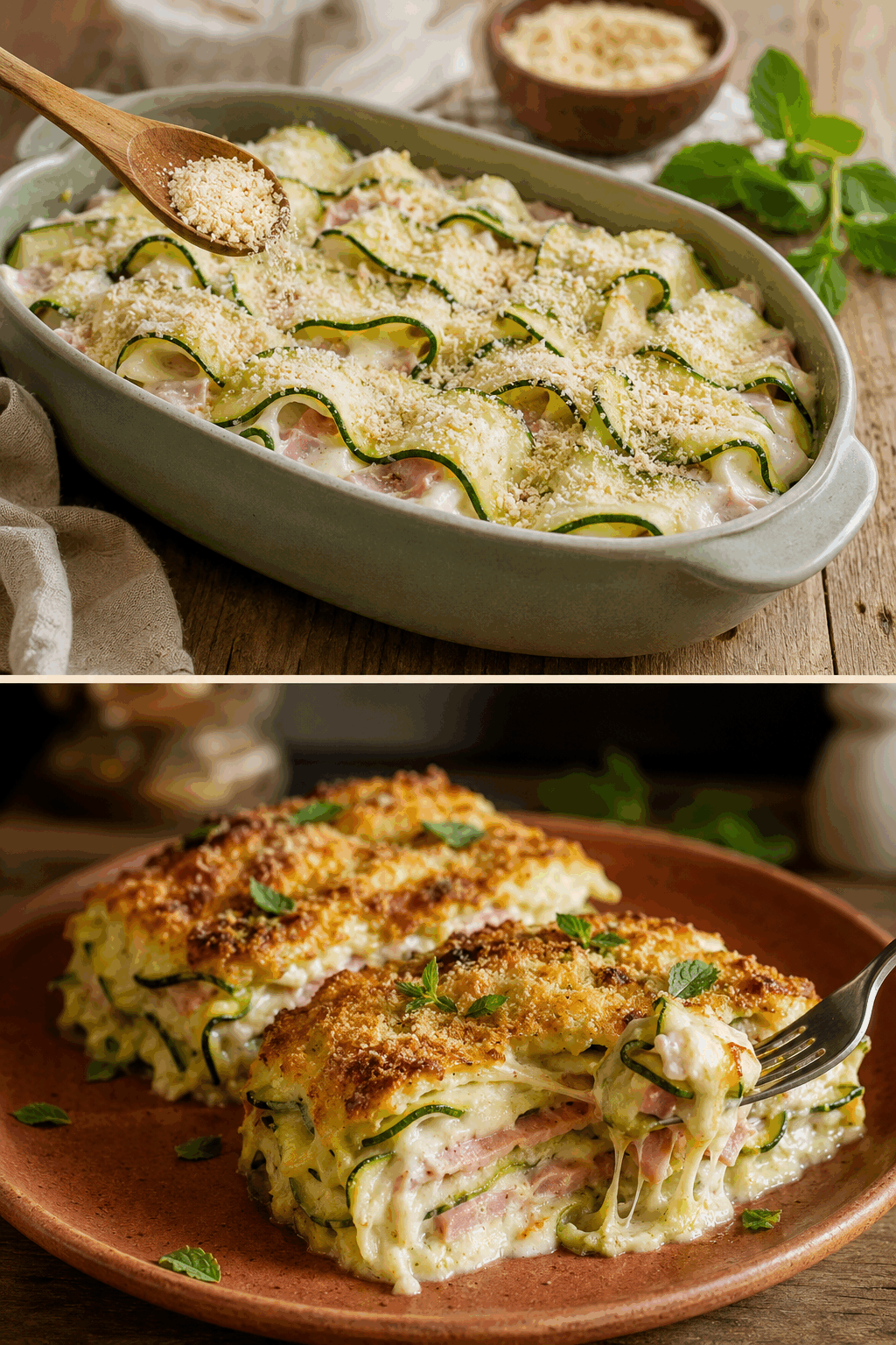 Parmigiana di zucchine leggera, senza frittura e super filante!
