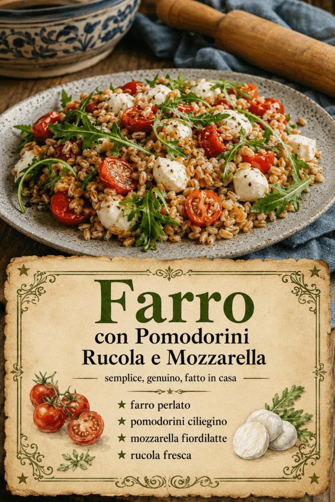 Farro con Pomodorini Rucola e Mozzarella