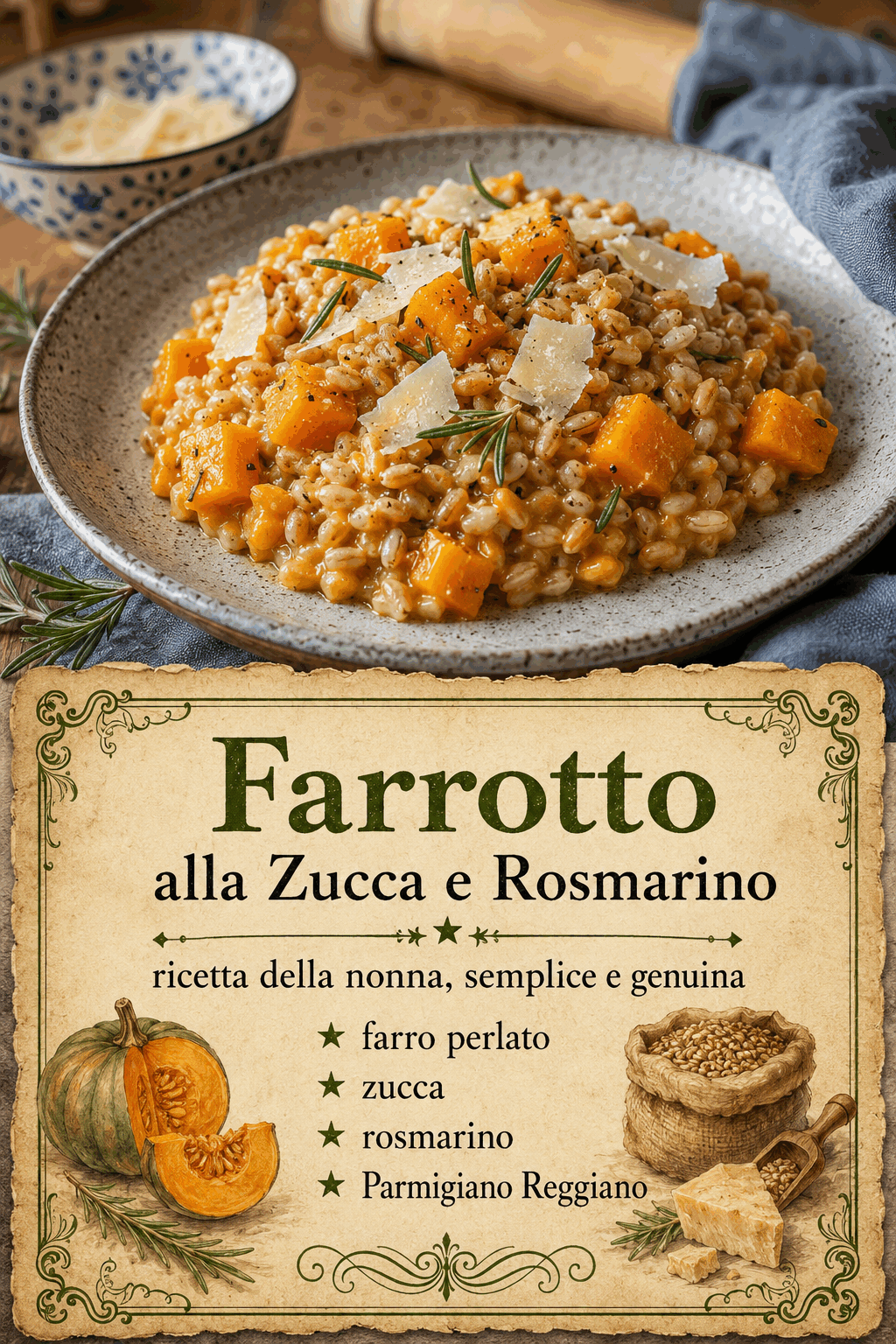 Farrotto alla Zucca e Rosmarino