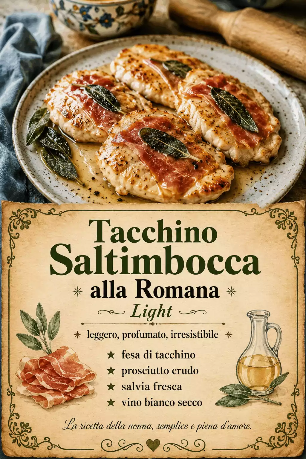 Tacchino Saltimbocca alla Romana Light