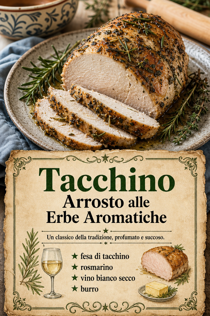 fesa di tacchino rosmarino vino bianco secco burro