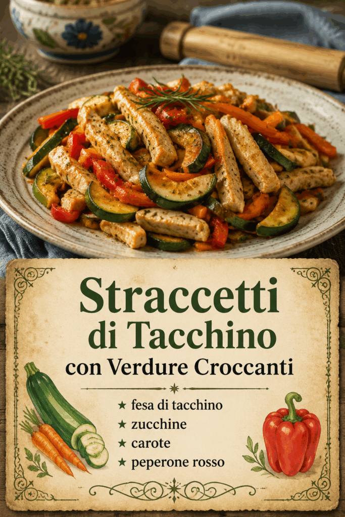 Straccetti di Tacchino con Verdure Croccanti
