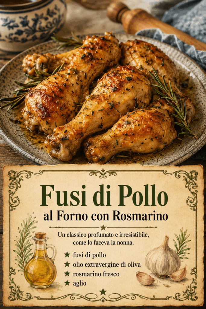 Fusi di Pollo al Forno con Rosmarino