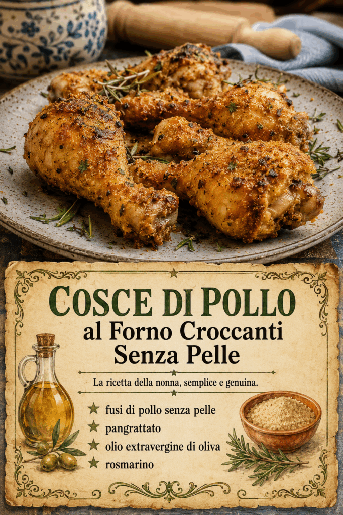 Cosce di Pollo al Forno Croccanti Senza Pelle
