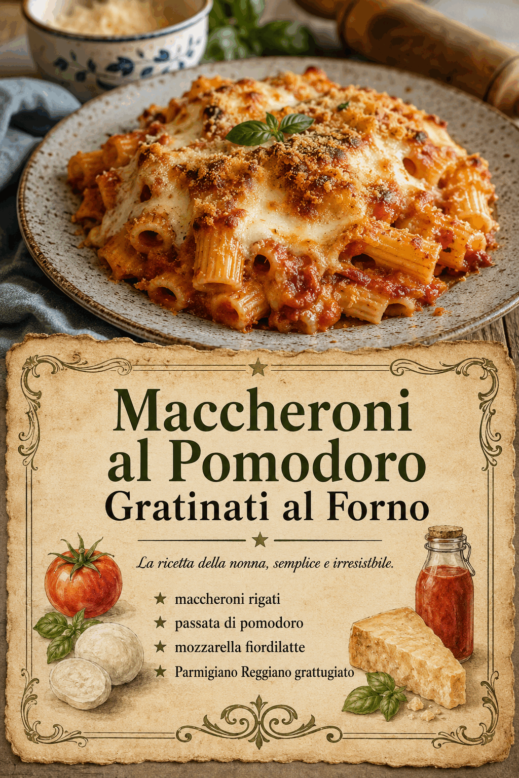 Maccheroni al Pomodoro Gratinati al Forno