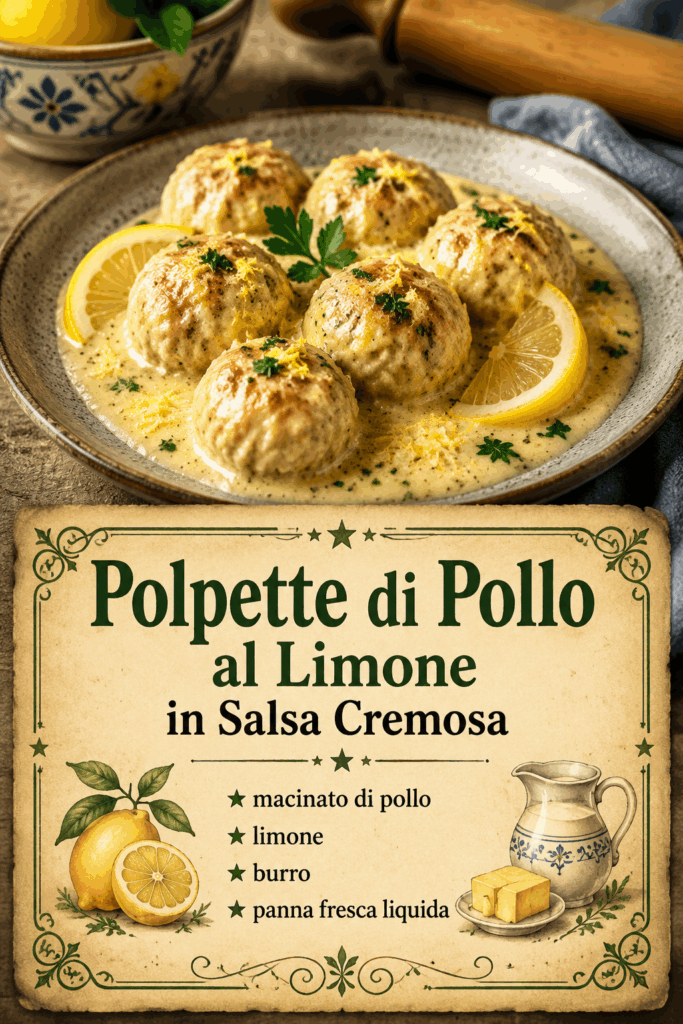 Polpette di Pollo al Limone in Salsa Cremosa