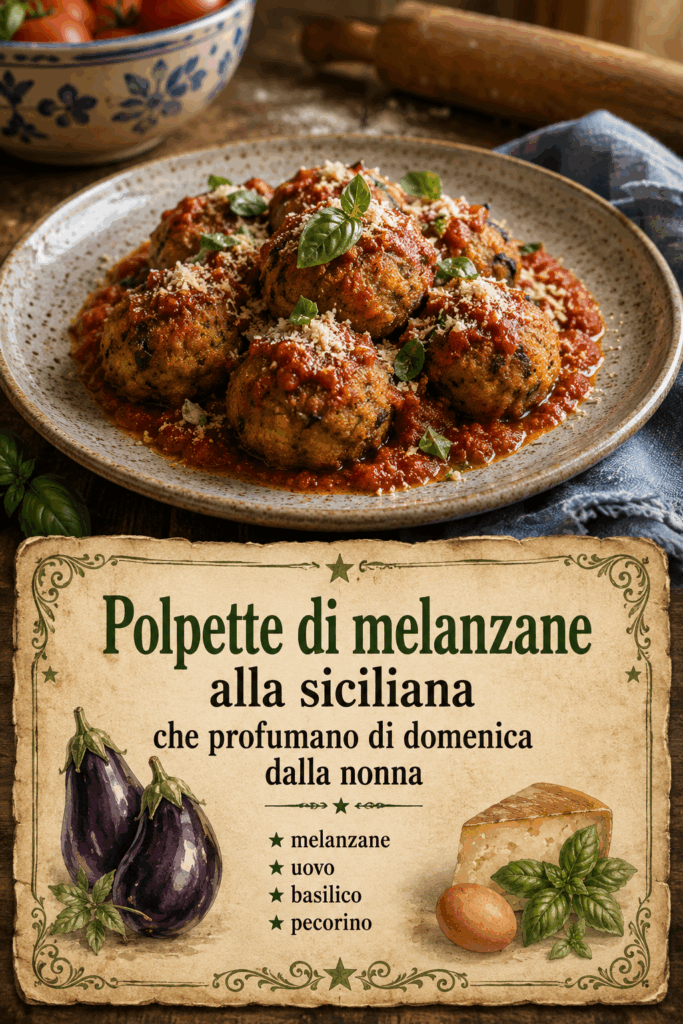 Polpette di melanzane alla siciliana che profumano di domenica dalla nonna