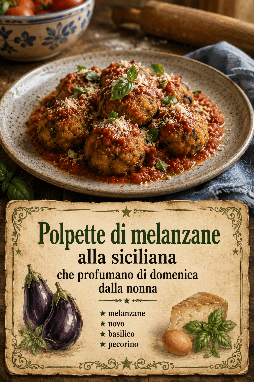 Polpette di melanzane alla siciliana che profumano di domenica dalla nonna