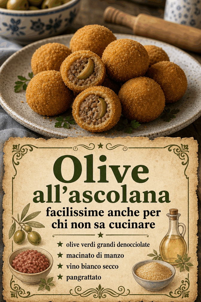 Olive all’ascolana facilissime anche per chi non sa cucinare