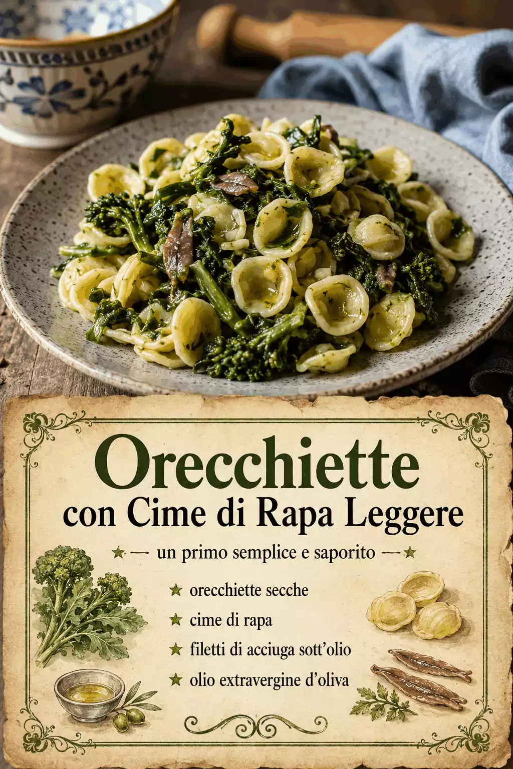 Orecchiette con Cime di Rapa Leggere