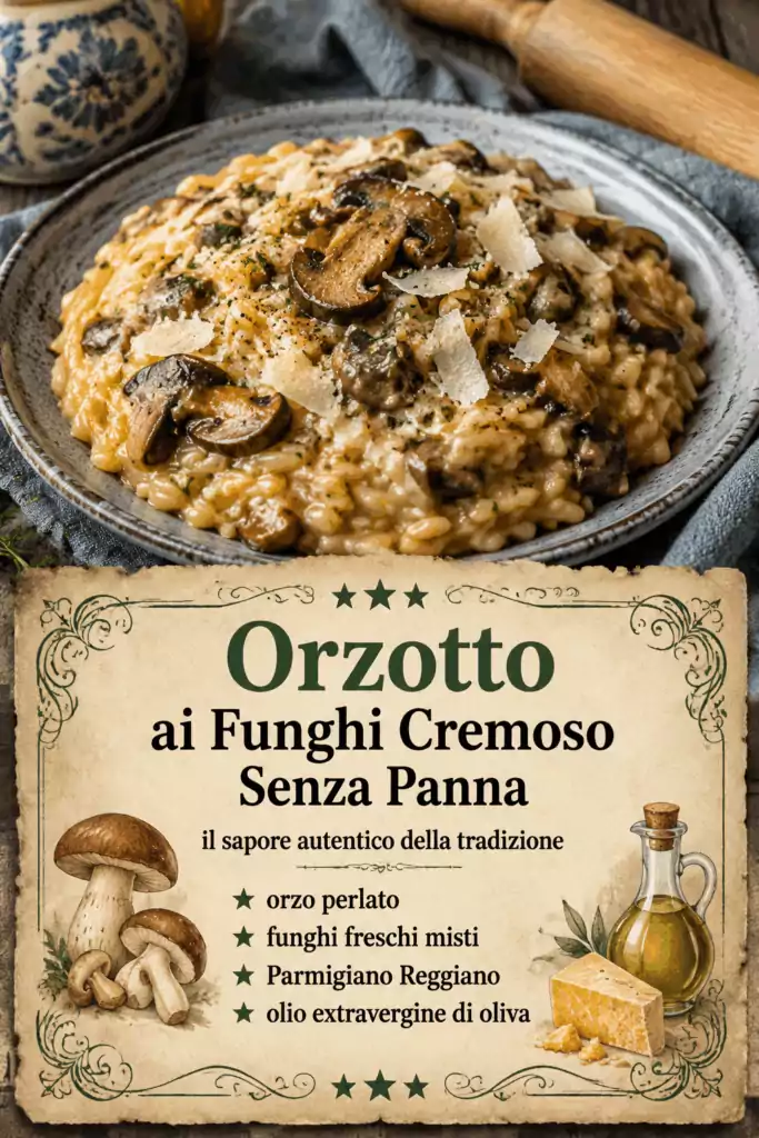 Orzotto ai Funghi Cremoso Senza Panna