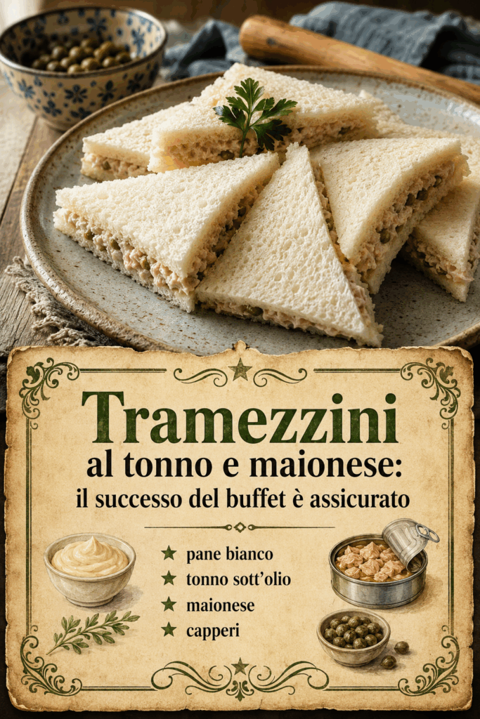 Tramezzini al tonno e maionese per il buffet: le dosi per venti persone e il taglio pulito