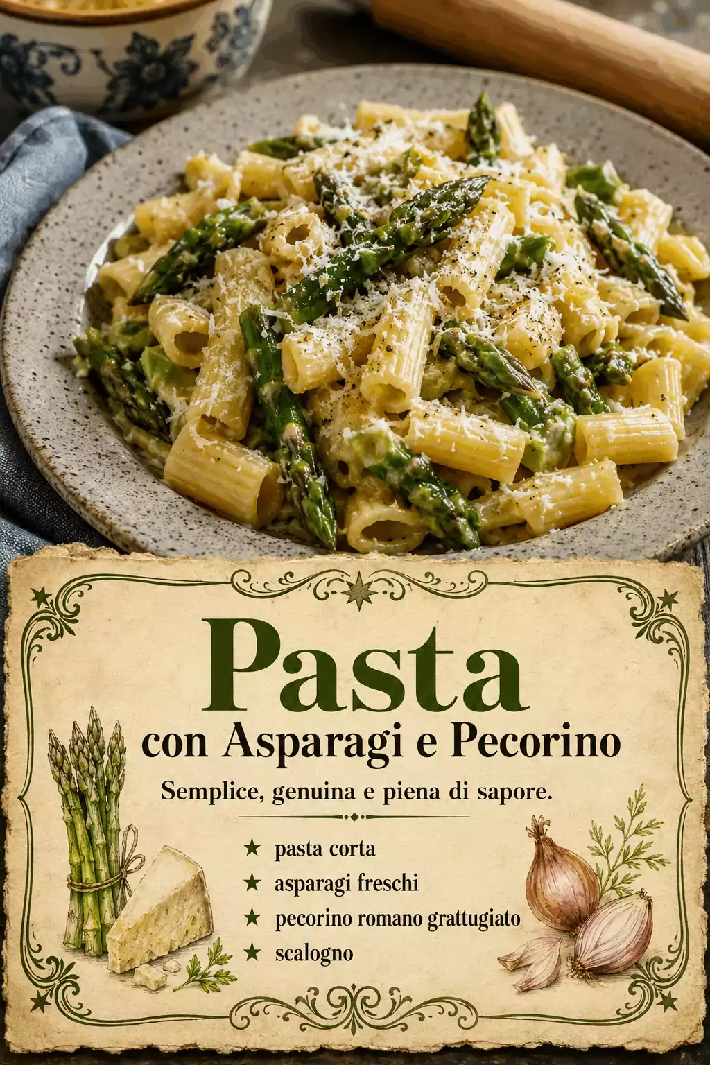 Pasta con Asparagi e Pecorino