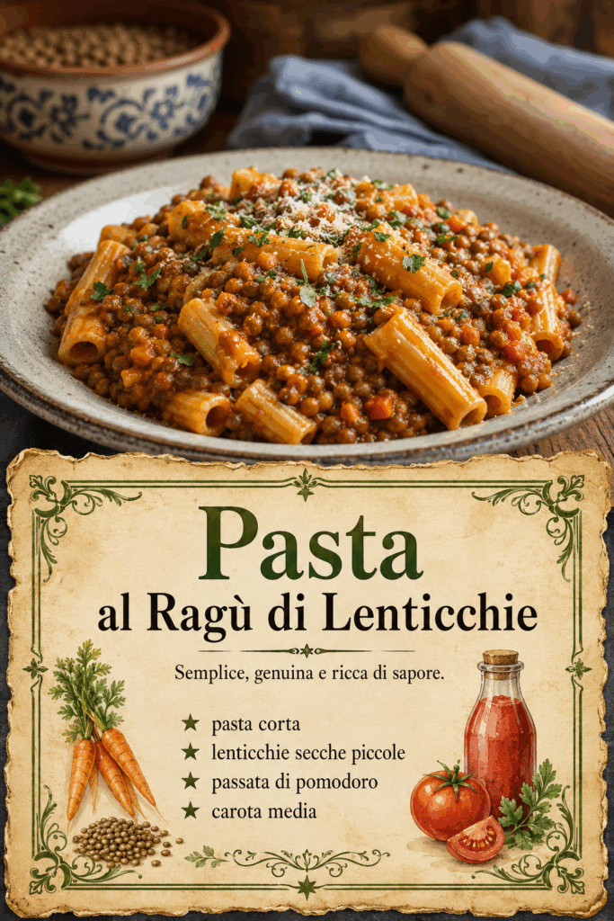 Pasta al Ragù di Lenticchie