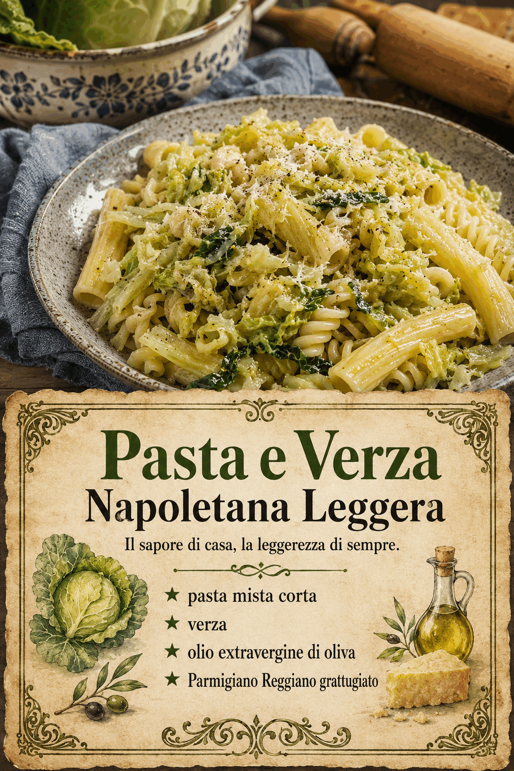 Pasta e Verza Napoletana Leggera