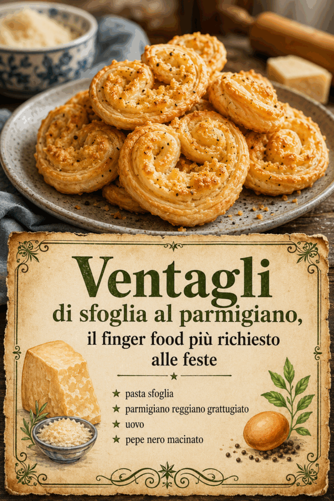Ventagli di sfoglia al parmigiano, il finger food più richiesto alle feste