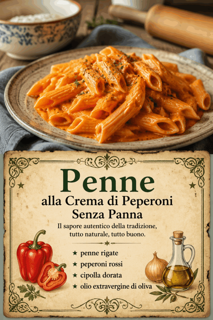 Penne alla Crema di Peperoni Senza Panna