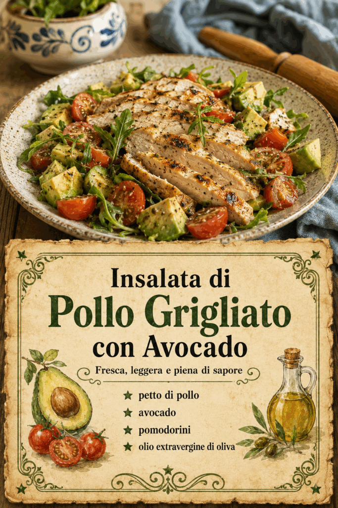 Insalata di Pollo Grigliato con Avocado