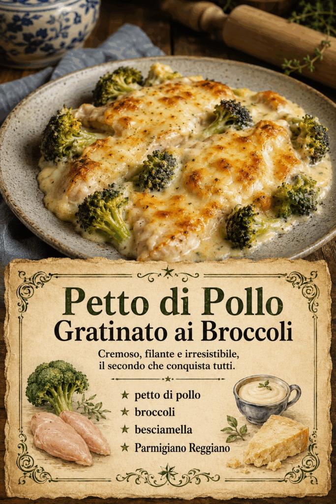 Petto di Pollo Gratinato ai Broccoli