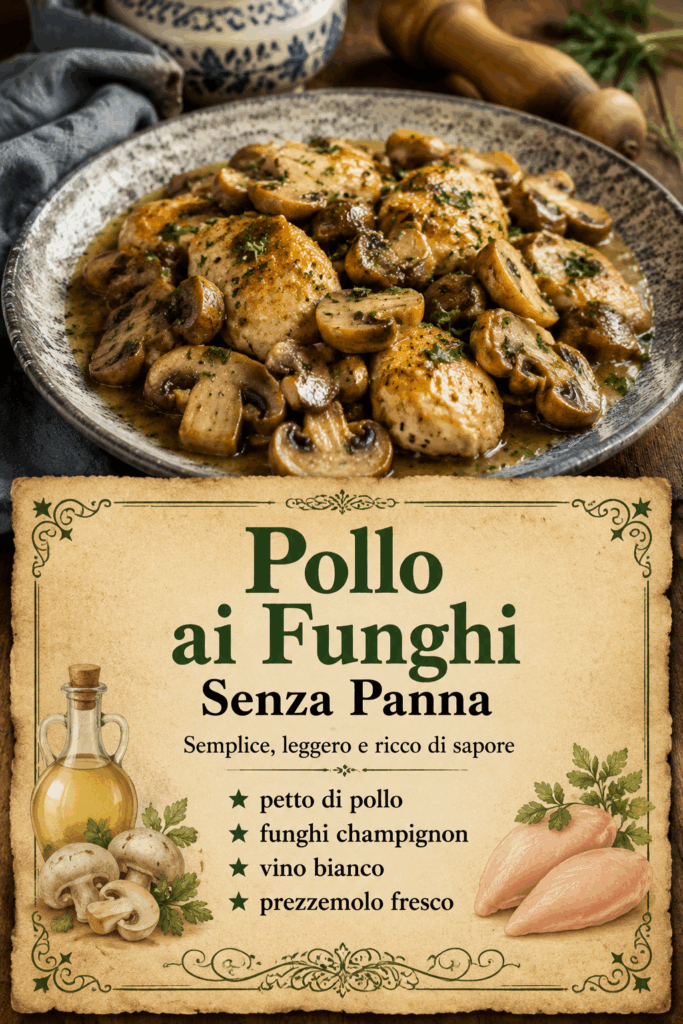 Pollo ai Funghi Senza Panna