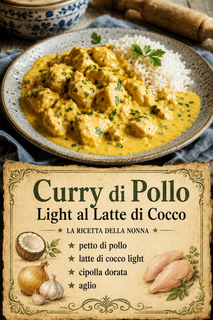 Curry di Pollo Light al Latte di Cocco